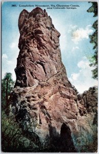 VINTAGE POSTCARD LONGFELLOW MONUMENT NORTH CHEYENNE CANON NR COLORADO SPRINGS