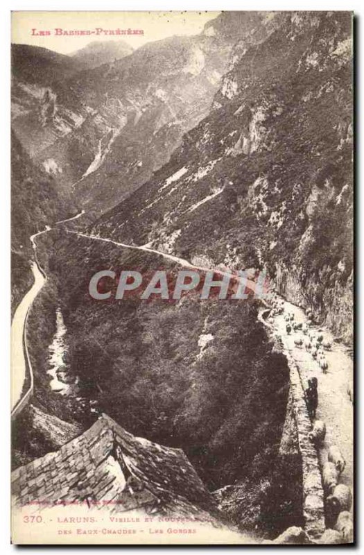 Old Postcard Laruns Old And Des Eaux Hot Gorges