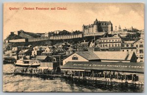 Quebec  Chateau Frontenac and Citadel  Postcard  1964