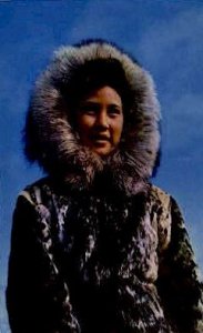 Eskimo Girl wearing Parka - Misc, Alaska AK