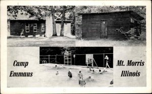 Mt Morris Illinois Il Summer Camp Emmaus Swimming Pool Vintage Postcard