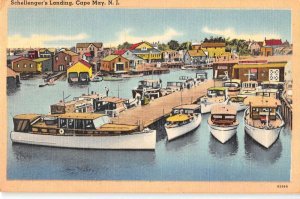Cape May New Jersey Schellenger's Landing Linen Vintage Postcard AA32304