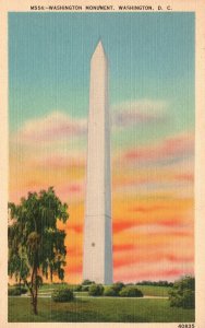 Vintage Postcard Washington Monument Stupendous Shaft Of Granite Washington DC