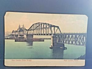 Postcard Hand Tinted View of New London Draw Bridge, New London, CT    Y5