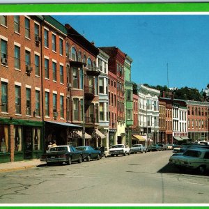 c1980s Galena, IL Main Street Downtown Scene Shops Cars Ben Franklin 4x6 PC M10