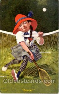 Tennis 1907 light wear, postal used