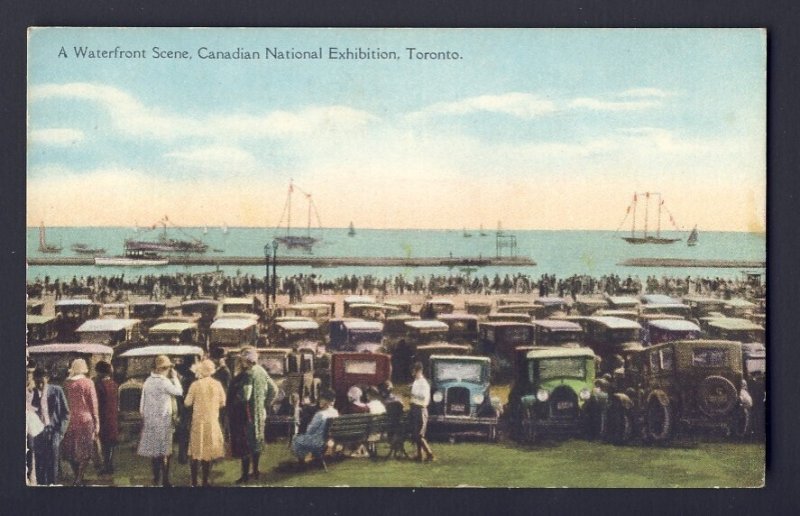 TORONTO ONTARIO - Waterfront CNE rows of classic vintage 1910s brass era cars