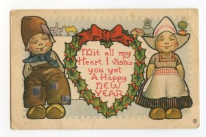 Postcard Mit All My Heart I Vish You Yet A Happy New Year Standard View Card