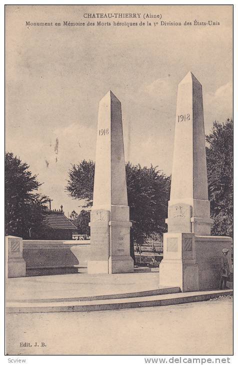 Monument En Memoire Des Morts Heroiques De La 3 Division Des Etats-Unis, Chat...