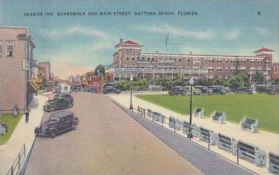 Florida Daytona Seaside Inn Boardwalk &  Main Street 1940