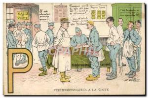 Postcard Old Army has Permittees visit