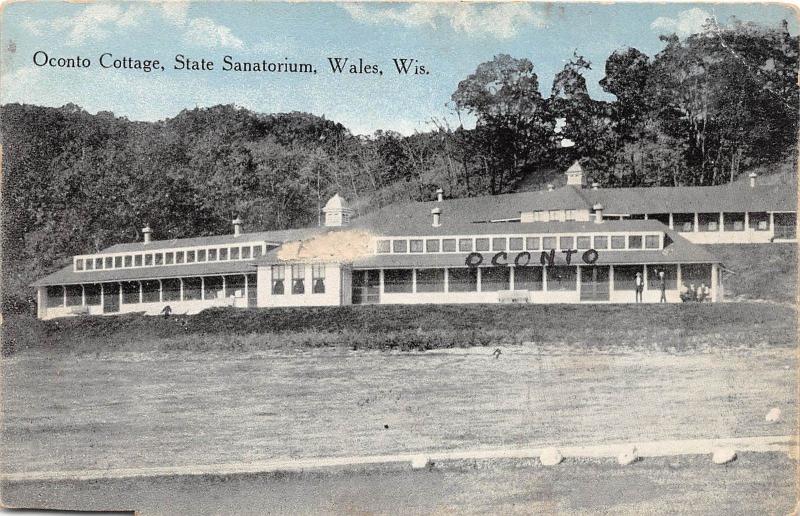 E49/ Wales Wisconsin Wi Postcard c1910 Oconto Cottage State Sanitorium