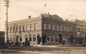 Opera House and Victoria Hotel Real Photo Garner, Iowa