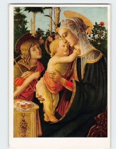 Postcard The Virgin the Child Jesus and Saint John By Botticelli Louvre France