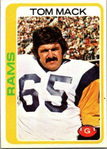 1978 Topps Football Card Tom Mack Los Angeles Rams sk7389