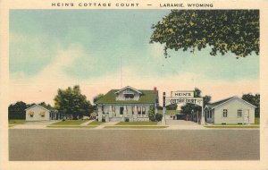 Postcard Wyoming Laramie Hein's Cottage Court roadside 23-6927