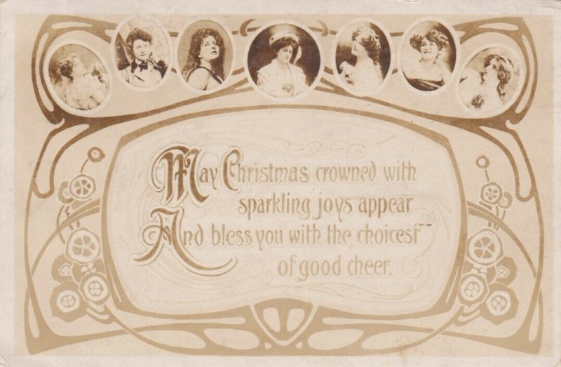 RP: CHRISTMAS, PU-1907; 7 Portraits of women, Well Wishes