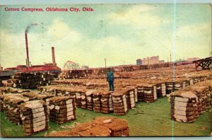 Cotton Compress Oklahoma City OK Oklahoma 1911 DB Postcard P8