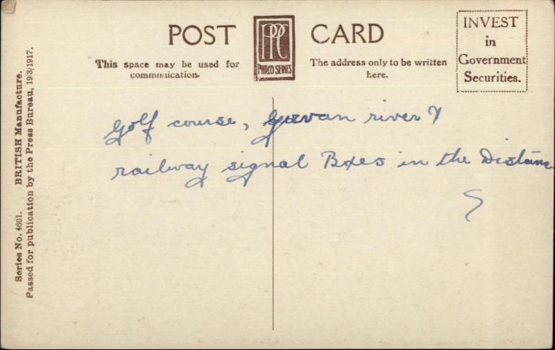 Girvan Scotland New Half Golf Course c1910 Postcard