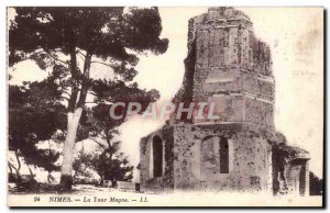 Old Postcard Nimes La Tour Magne