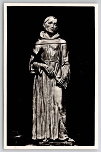 Saint Francis of Assisi Italian Mystic Poet Catholic Friar RPPC Postcard L49