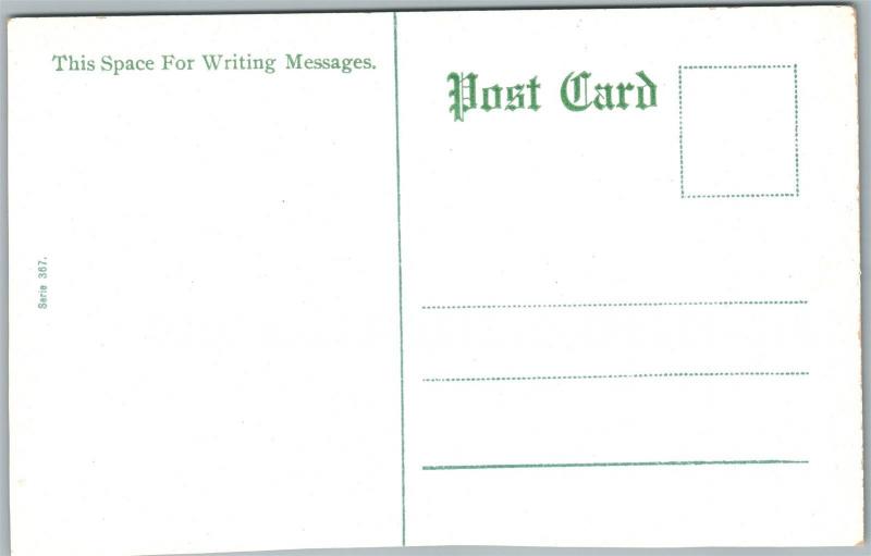 MULTIPLE BABIES DINNER TIME ANTIQUE POSTCARD 