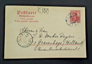 1902 Bonn Germany To The Hague s Gravenhage Netherlands Vintage Postcard