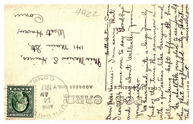 Connecticut  South Britain View Near RPPC