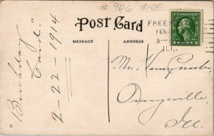 Aurora Illinois~Victorian Crowd at Fox River Park~Pavilion~1914 Postcard