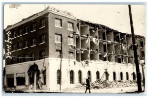 1925 Cali Hotel Earthquake Martial Law Santa Barbara CA RPPC Photo Postcard