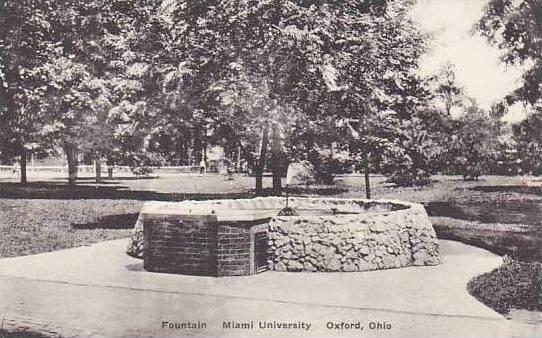 Ohio Oxford Fountain Miami University Albertype