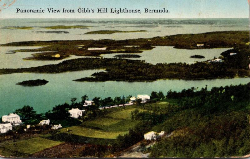 Bermuda Panoramic View From Gibb's Hill Lighthouse 1931