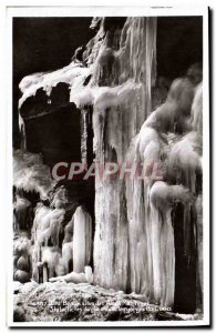 Postcard Modern stalactites of ice in the gorge Cians