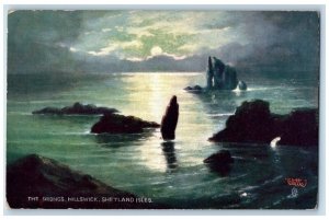 c1910 The Drongs Hillswick Shetland Isles Scotland Oilette Tuck Art Postcard 