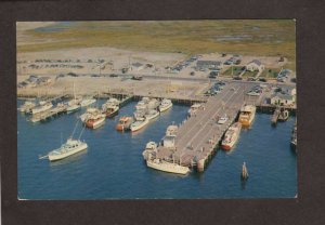 RI Arial View Tuna Fishing Boats Galilee Narragansett Rhode Island Postcard