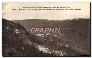 Old Postcard Mijoux and Valleee Valserine seen from the neck of the Sickle