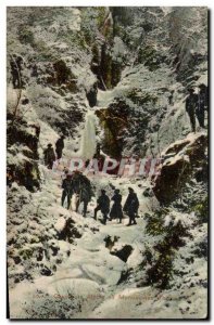 Old Postcard Militaria Alpine Corps Maneuvers d & # 39hiver