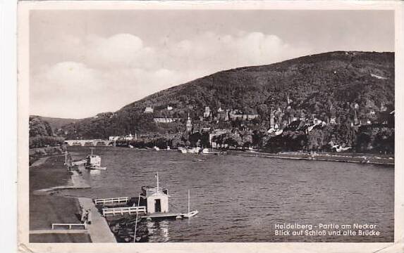 Germany Heidelberg Partie am Neckar 1955 Photo