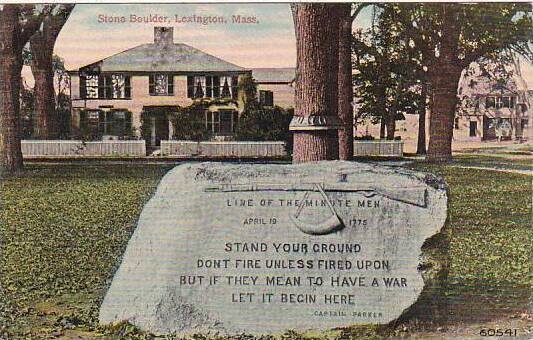 Massachusetts Lexington Stone Boulder