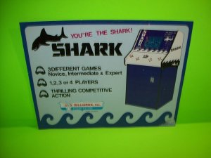 Shark Arcade FLYER 1975 Original Video Arcade Game Flyer Artwork Jaws Vintage