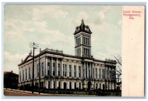 Montgomery Alabama Postcard Court House Exterior Building c1907 Vintage Antique