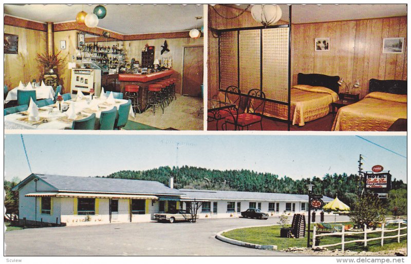 3-views,  Motel Pavillon Bleu,  Wright,  Quebec,  Canada,  40-60s