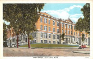 HAVERHILL, MA Massachusetts   HIGH SCHOOL   Essex County   c1930's Postcard