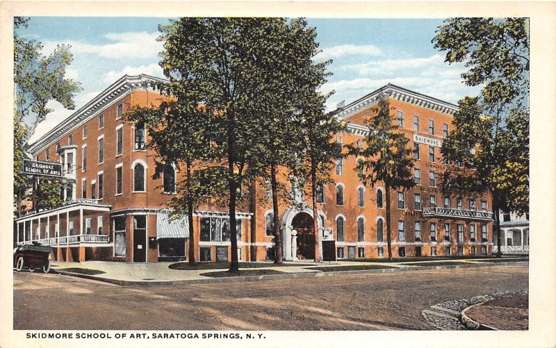 Saratoga Springs New York 1920s Postcard Skidmore School Of Art