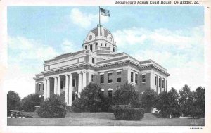 Court House Beauregard Parish De Ridder Louisiana postcard