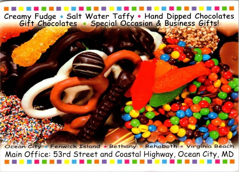 Ocean City Maryland Candy Kitchen Rack Card