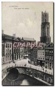 Old Postcard Netherlands Utrecht Oude Gracht puts stadhuis