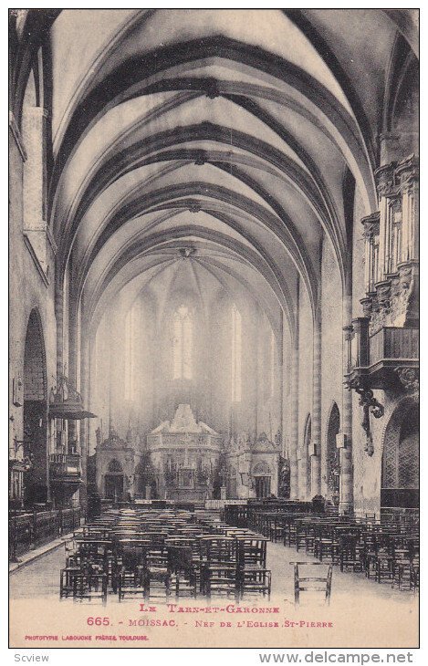 Nef De L'Eglise St-Pierre, MOISSAC (Tarn Et Garonne), France, 1900-1910s