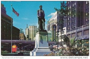 Michigan Detroit Monument Of Stevens T Mason First Governor Of Michigan Capit...