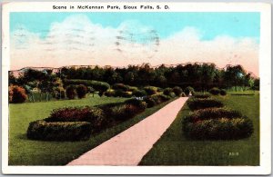 1927 Scene In McKennan Park Sioux Falls South Dakota Lanadscape Posted Postcard